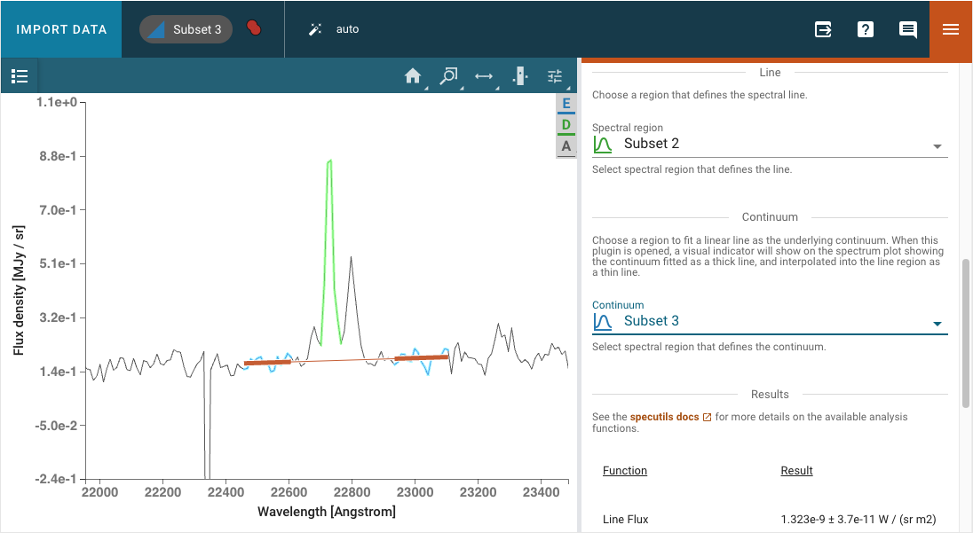 Line Analysis plugin